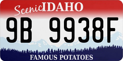 ID license plate 9B9938F
