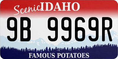 ID license plate 9B9969R
