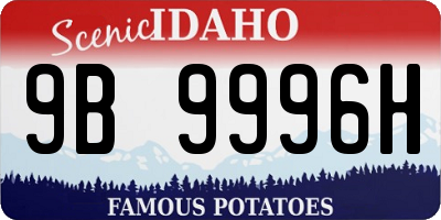 ID license plate 9B9996H