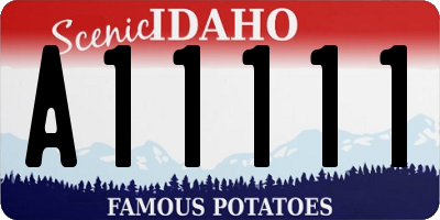 ID license plate A11111