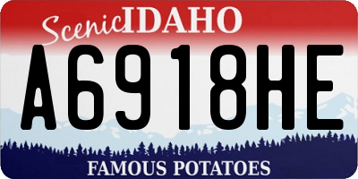 ID license plate A6918HE