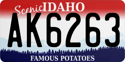 ID license plate AK6263