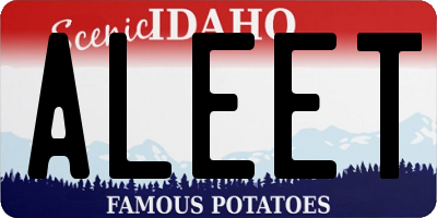 ID license plate ALEET