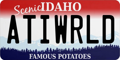 ID license plate ATIWRLD