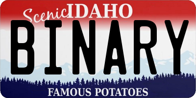 ID license plate BINARY