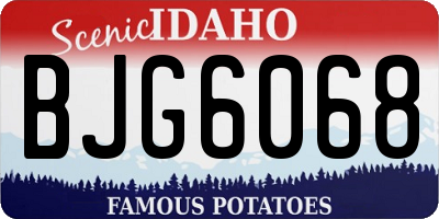 ID license plate BJG6068