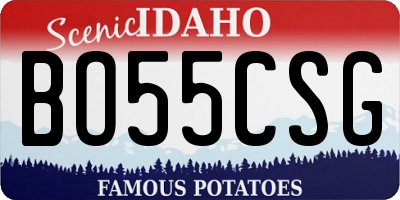 ID license plate BO55CSG