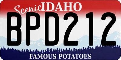 ID license plate BPD212