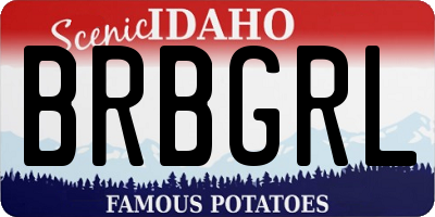 ID license plate BRBGRL