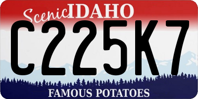 ID license plate C225K7