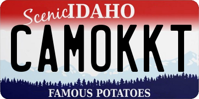 ID license plate CAMOKKT