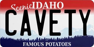 ID license plate CAVETY