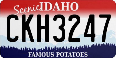 ID license plate CKH3247