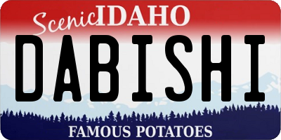 ID license plate DABISHI