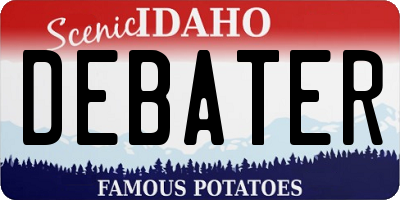 ID license plate DEBATER