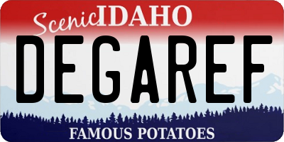 ID license plate DEGAREF