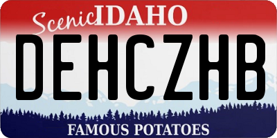 ID license plate DEHCZHB