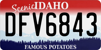 ID license plate DFV6843