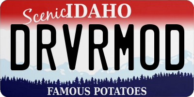 ID license plate DRVRMOD