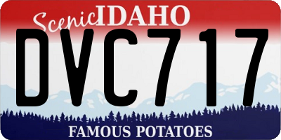 ID license plate DVC717