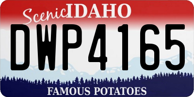 ID license plate DWP4165