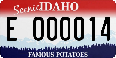 ID license plate E000014