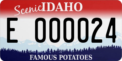 ID license plate E000024