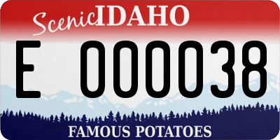 ID license plate E000038