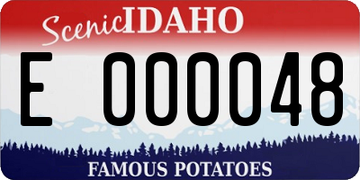 ID license plate E000048