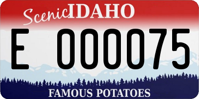 ID license plate E000075