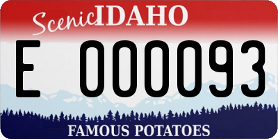 ID license plate E000093