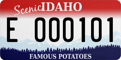 ID license plate E000101