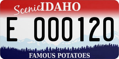 ID license plate E000120