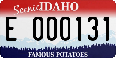 ID license plate E000131