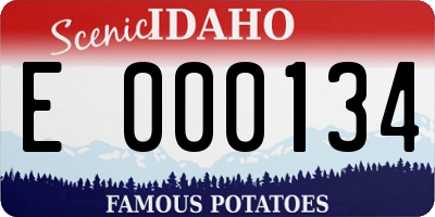 ID license plate E000134