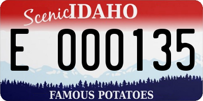 ID license plate E000135