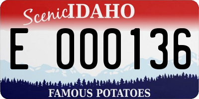 ID license plate E000136