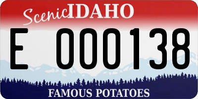 ID license plate E000138