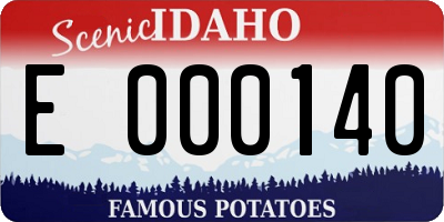 ID license plate E000140