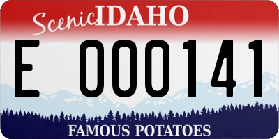 ID license plate E000141