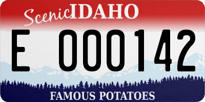 ID license plate E000142