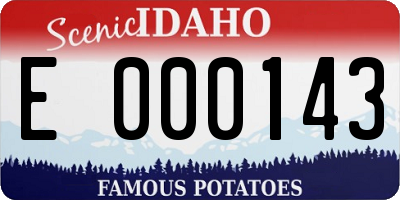 ID license plate E000143