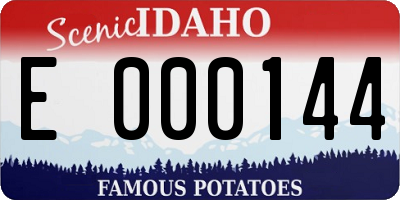 ID license plate E000144