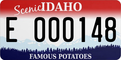 ID license plate E000148