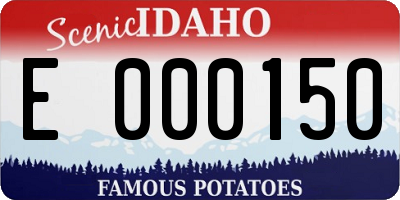 ID license plate E000150