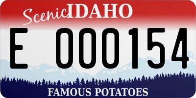 ID license plate E000154