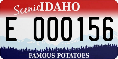 ID license plate E000156