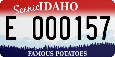 ID license plate E000157