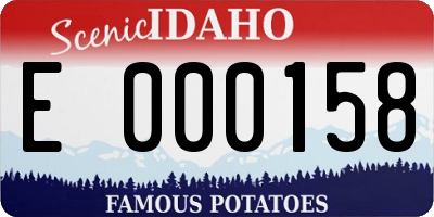 ID license plate E000158