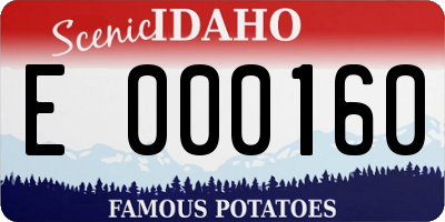 ID license plate E000160